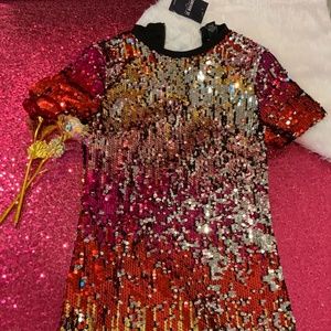 Sequins Short Mini Dress